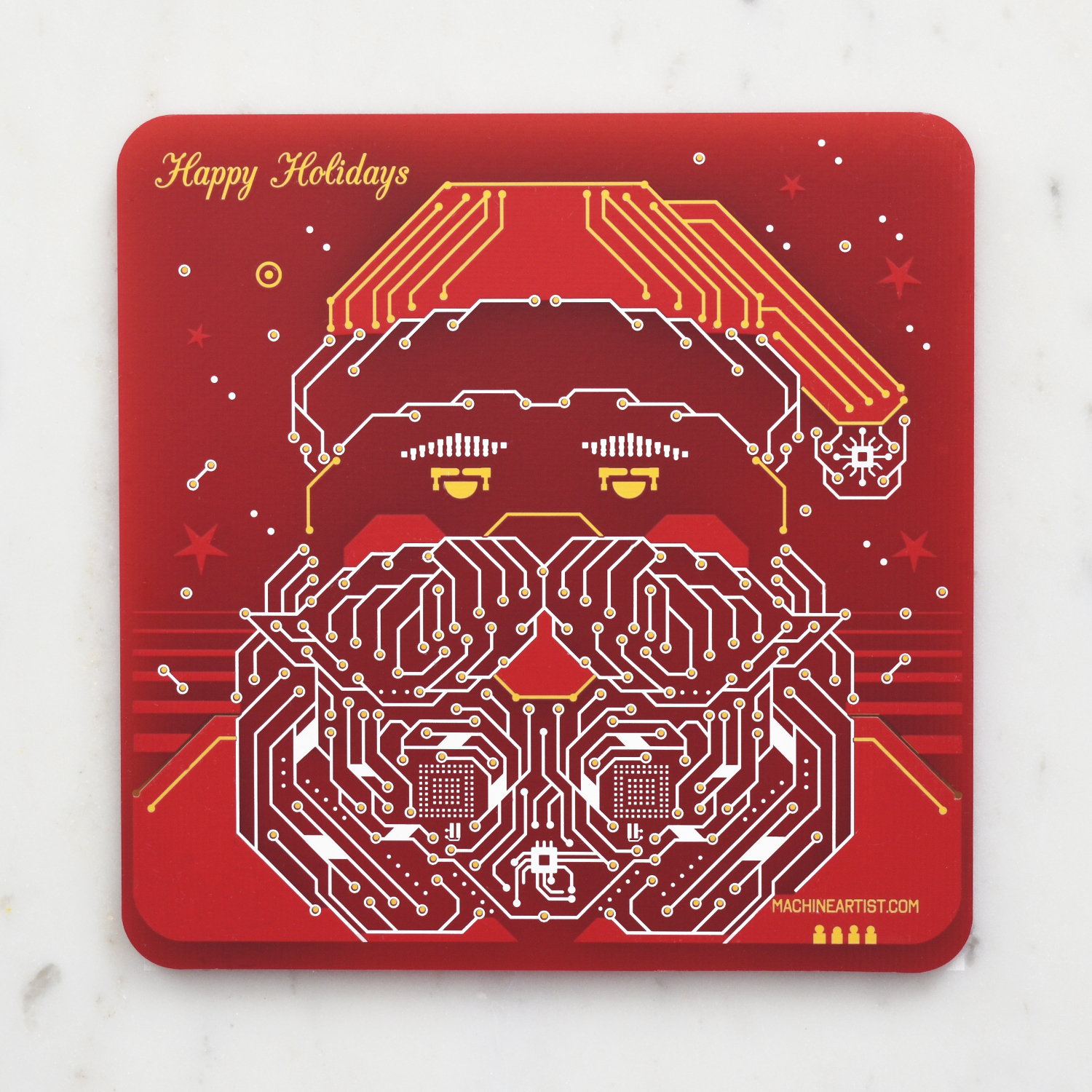 PCB Coasters Christmas